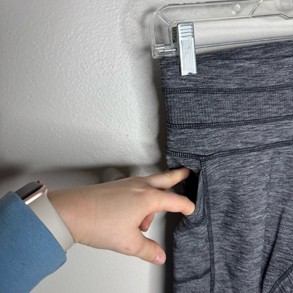 Athleta Excursion Tight Leggings Heathered Gray Workout Tights Pockets - Picture 5 of 14